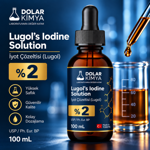 Lugol İyot Çözeltisi %2 (Cam Damlalıklı,Lügol) | 100 mL - Görsel 4