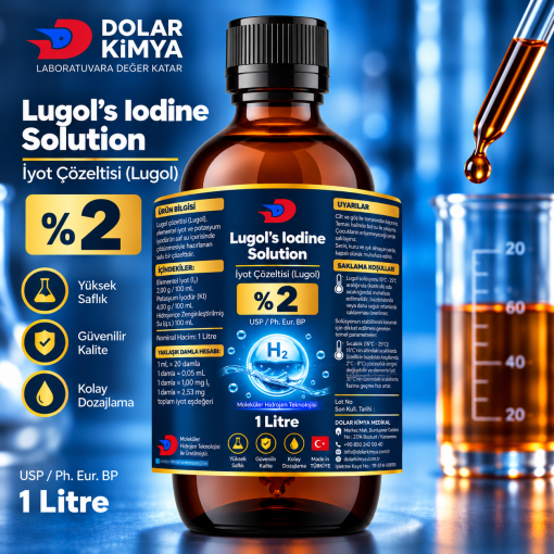 Lugol İyot Çözeltisi %2 (Cam Şişe Lügol) | 1000 mL - Görsel 3