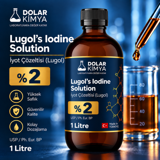Lugol İyot Çözeltisi %2 (Cam Şişe Lügol) | 1000 mL - Görsel 4