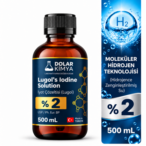 Lugol İyot Çözeltisi %2 (Cam Şişe Lügol) | 500 mL - Görsel 2