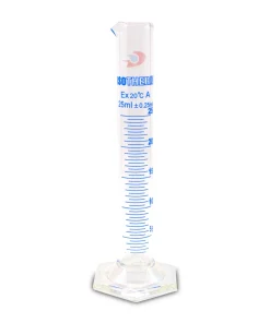 Cam Mezür (Isotherm) | Uzun Form | Altgen Taban | 25 mL