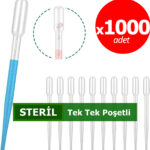 STERİL Pastör Pipet (Plastik) - 3 mL x 1000 Adet