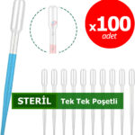 STERİL Pastör Pipet (Plastik) - 3 mL x 100 Adet