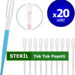 STERİL Pastör Pipet (Plastik) - 3 mL x 20 Adet
