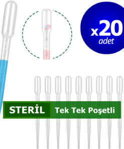 STERİL Pastör Pipet (Plastik) - 3 mL x 20 Adet