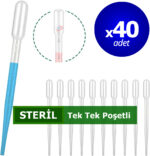 STERİL Pastör Pipet (Plastik) - 3 mL x 40 Adet