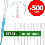 STERİL Pastör Pipet (Plastik) - 3 mL x 500 Adet