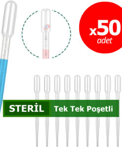 STERİL Pastör Pipet (Plastik) - 3 mL x 50 Adet