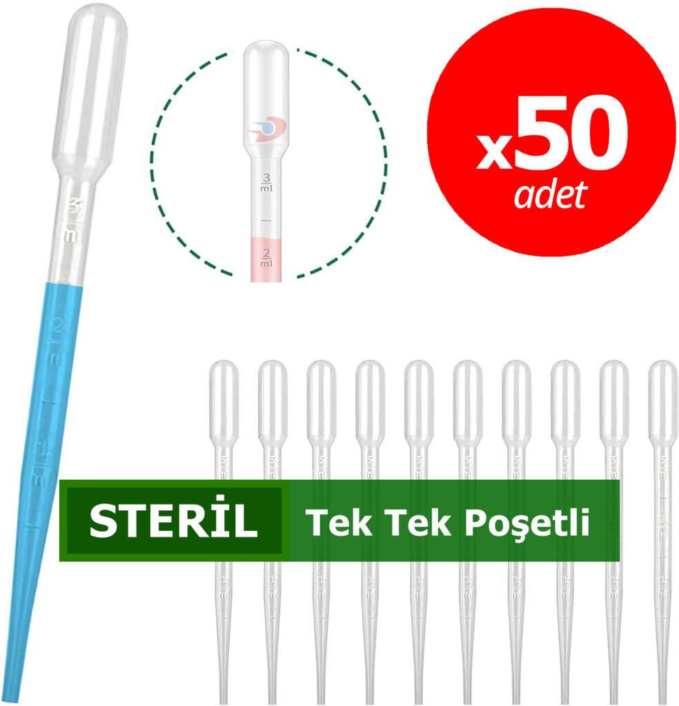 SterilPastorPipet 3ml 50Adet
