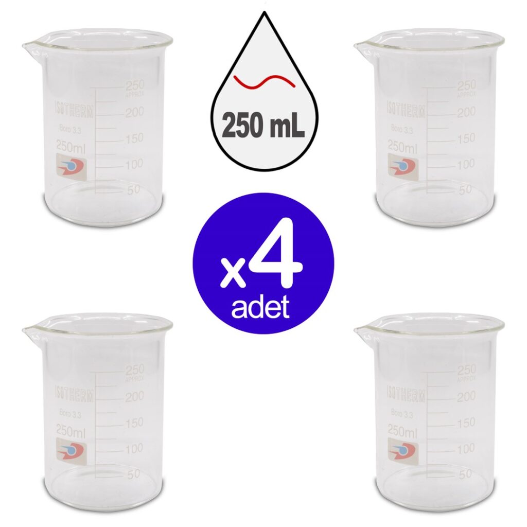 Cam Beher | Kısa Form - 250 mL x 4 ADET