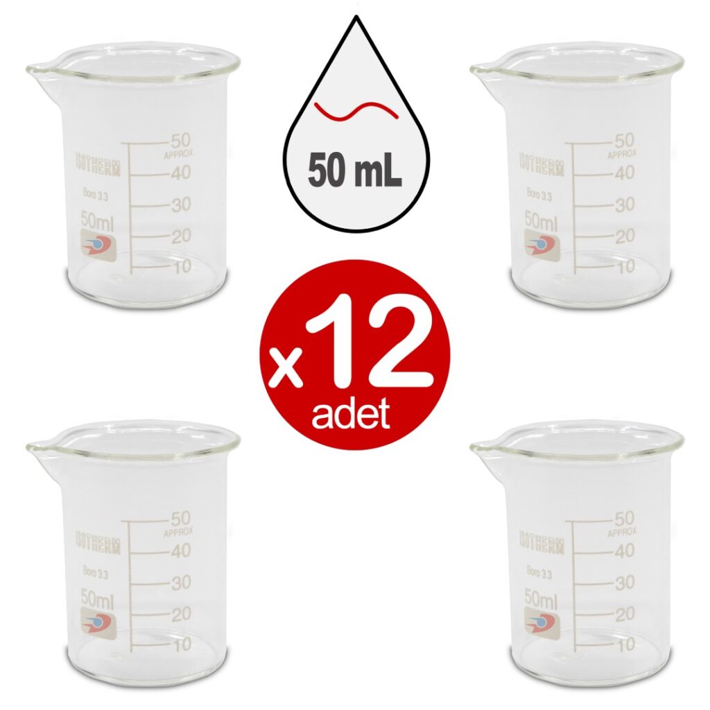 Cam Beher | Kısa Form - 50 mL x 12 ADET