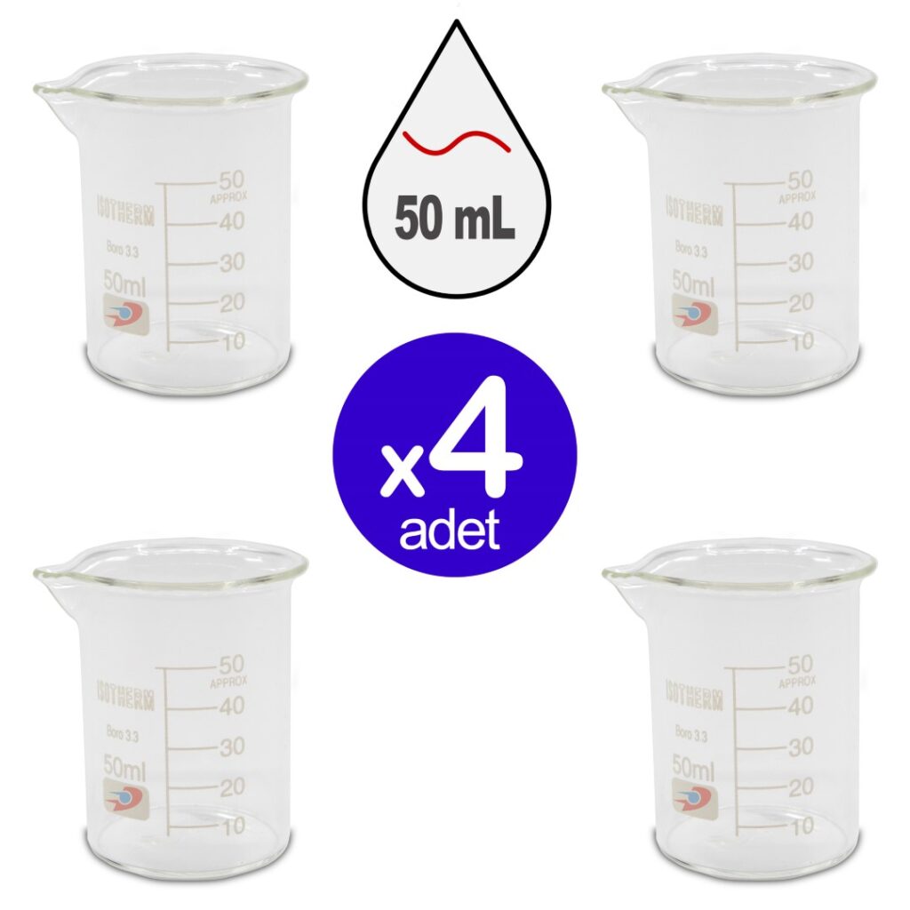Cam Beher | Kısa Form - 50 mL x 4 ADET