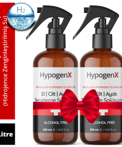 HypogenX El | Cilt | Ayak Temizleme Solüsyonu - 1 Litre (Hipokloröz Asit Bazlı,Alkolsüz)