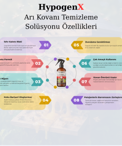 HypogenX Arı Kovanı Temizleme Solüsyonu - 5 Litre (Hipokloröz Asit Bazlı,Alkolsüz)
