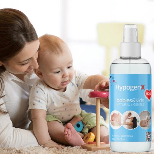 HypogenX Bebek ve Çocuk Dezenfektanı - 200 mL Sprey Başlıklı (Hipokloröz Asit Bazlı) - Görsel 10