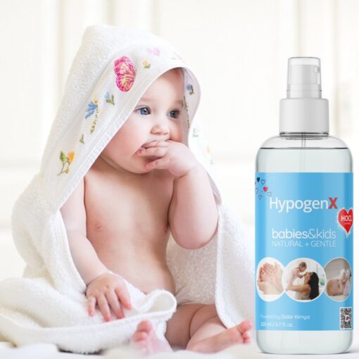 HypogenX Bebek ve Çocuk Dezenfektanı - 200 mL Sprey Başlıklı (Hipokloröz Asit Bazlı) - Görsel 11