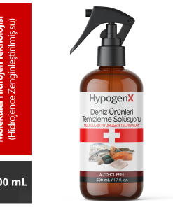 HypogenX Deniz Ürünleri Temizleme Solüsyonu - 500 mL Sprey Başlıklı (Hipokloröz Asit Bazlı,Alkolsüz)