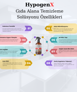 HypogenX Gıda Alanı Temizleme Solüsyonu - 5 Litre (Hipokloröz Asit Bazlı)