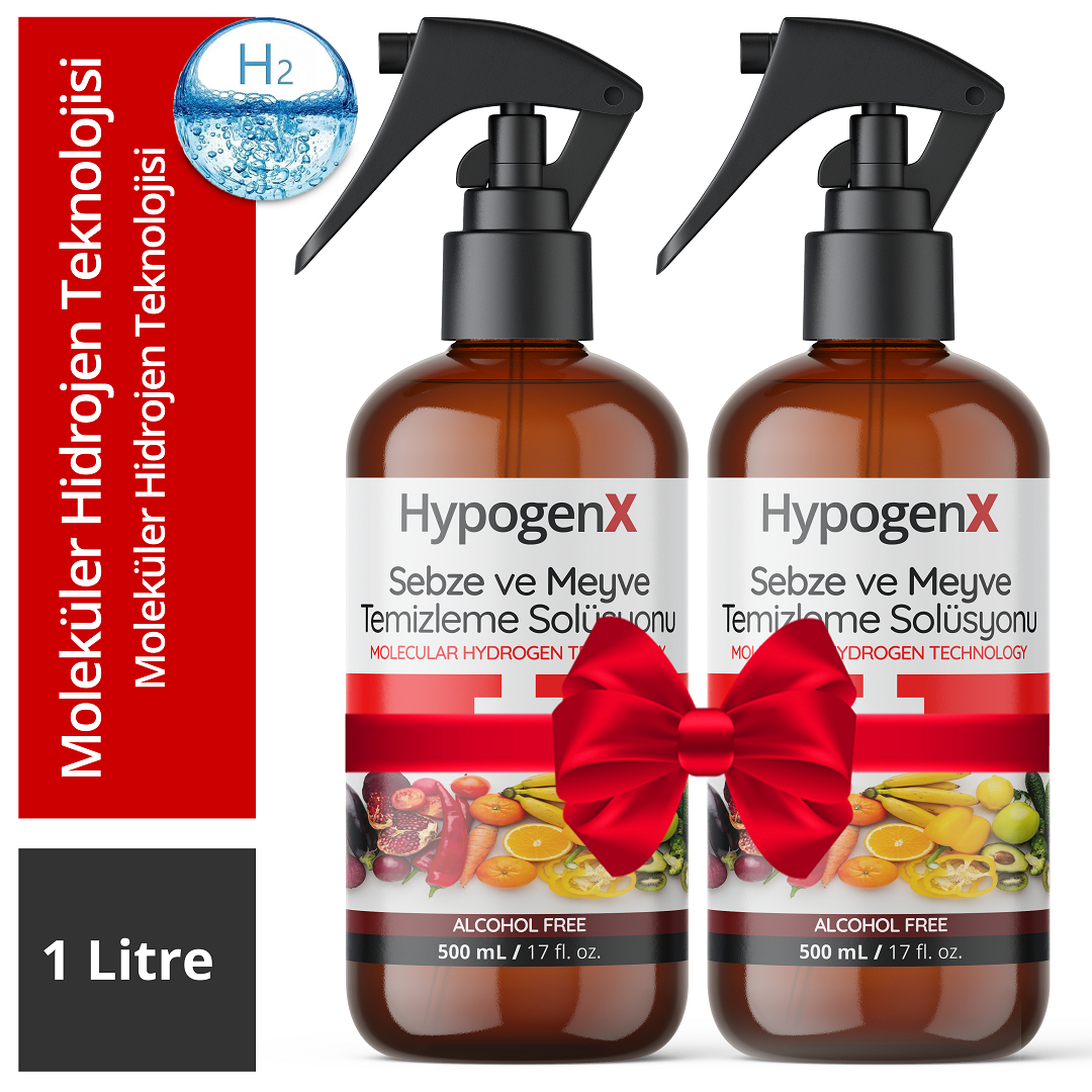 HypogenX Sebze ve Meyve Yıkama Solüsyonu - 1.00 Litre (Hipokloröz Asit Bazlı) HypogenX Sebze ve Meyve Yıkama Solüsyonu - 1.00 Litre (Hipokloröz Asit Bazlı) - Görsel 1