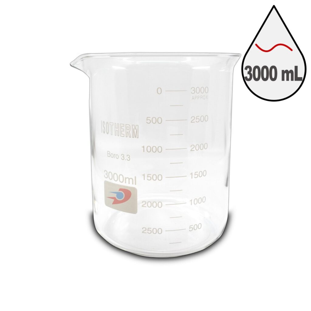 Isotherm CamBeher KisaForm Borosilikat Dereceli 3000mL
