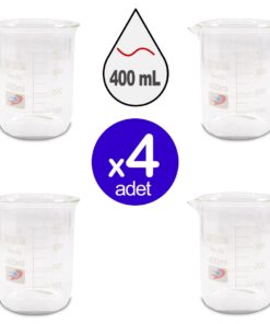 Cam Beher | Kısa Form - 400 mL x 4 ADET