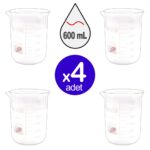 Cam Beher | Kısa Form - 600 mL x 4 ADET