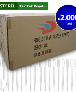 STERİL Pastör Pipet (Plastik) - 3 mL x 2000 Adet