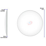 Saat Camı 80 mm Teknik Çizim