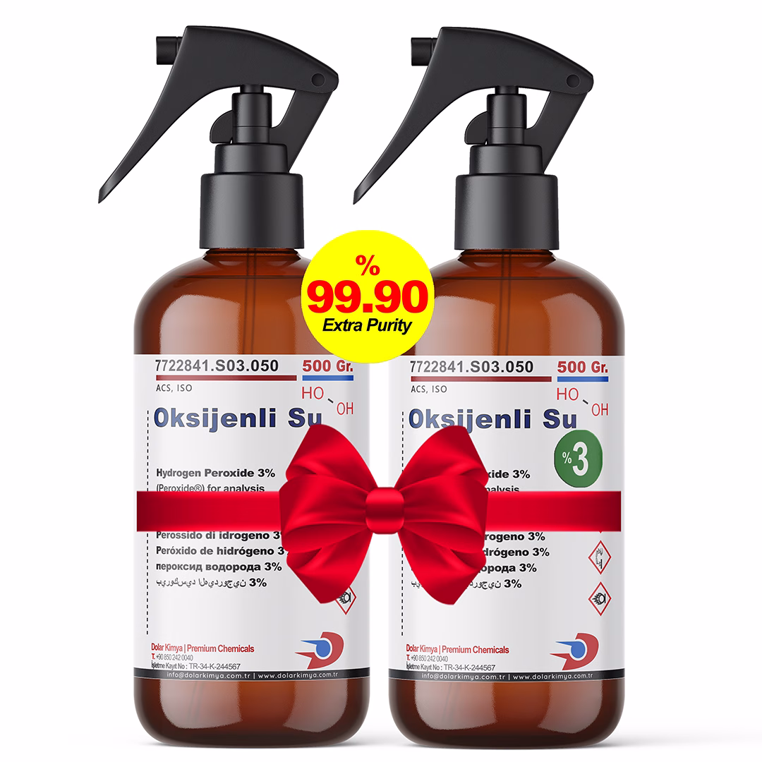 Oksijenli Su %3 Sprey Başlıklı | 1 Kg (2x0.50 Kg Hidrojen Peroksit) Oksijenli Su %3 Sprey Başlıklı | 1 Kg (2x0.50 Kg Hidrojen Peroksit) - Görsel 1
