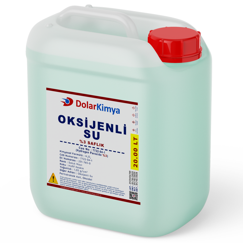 OksijenliSu HidrojenPeroksit3 20Litre DolarKimya