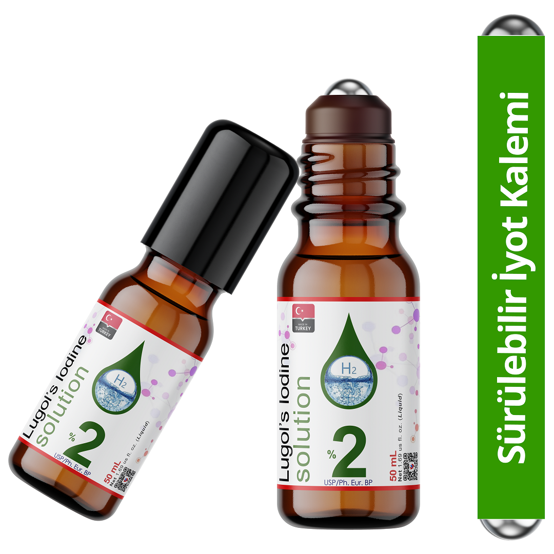İyot Kafesi İçin Lügol %2 | 50 mL (Sürülebilir Roll-On Başlıklı Cam Şişe,İyot Kalemi,Pharma Grade) İyot Kafesi İçin Lügol %2 | 50 mL (Sürülebilir Roll-On Başlıklı Cam Şişe,İyot Kalemi,Pharma Grade) - Görsel 1