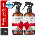 HypogenX Pets Health - Göz ve Kulak Temizleme Solüsyonu - 1 Litre Sprey Başlıklı (Hipokloröz Asit Bazlı)