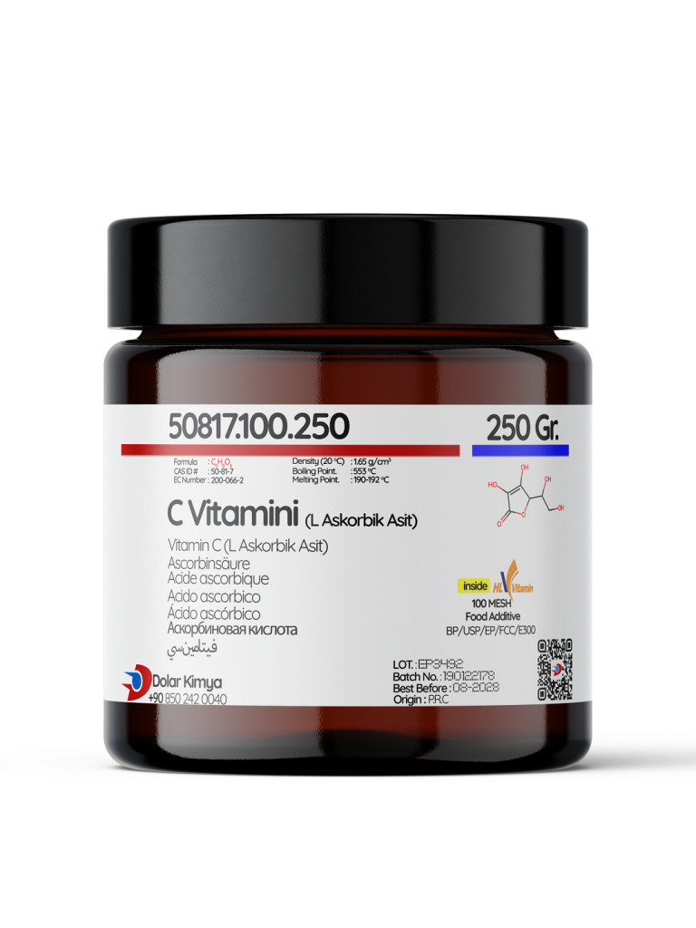 CVitamini AskorbikAsit E300 250Gram