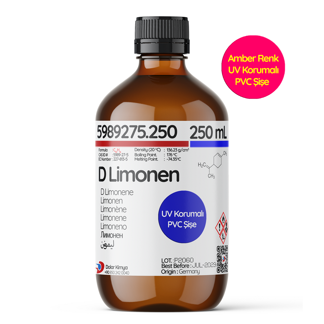 D-Limonen - 250 mL (D-Limonene,Turunçgil Terpeni, CAS 5989-27-5) D-Limonen - 250 mL (D-Limonene,Turunçgil Terpeni, CAS 5989-27-5) - Görsel 1